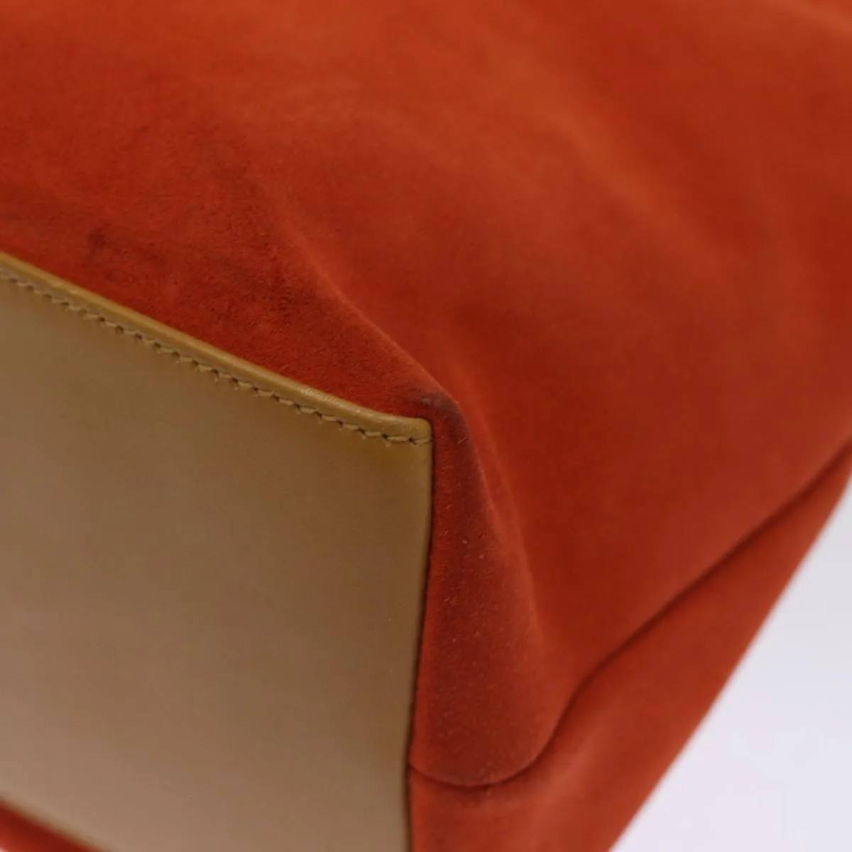 GUCCI Shoulder Bag Suede Orange 001 3386  75992