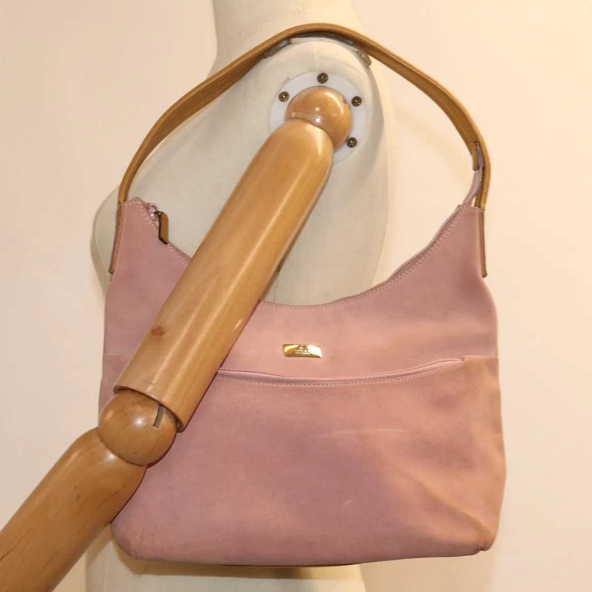 GUCCI Shoulder Bag Suede Pink 001 3386 1705  77012