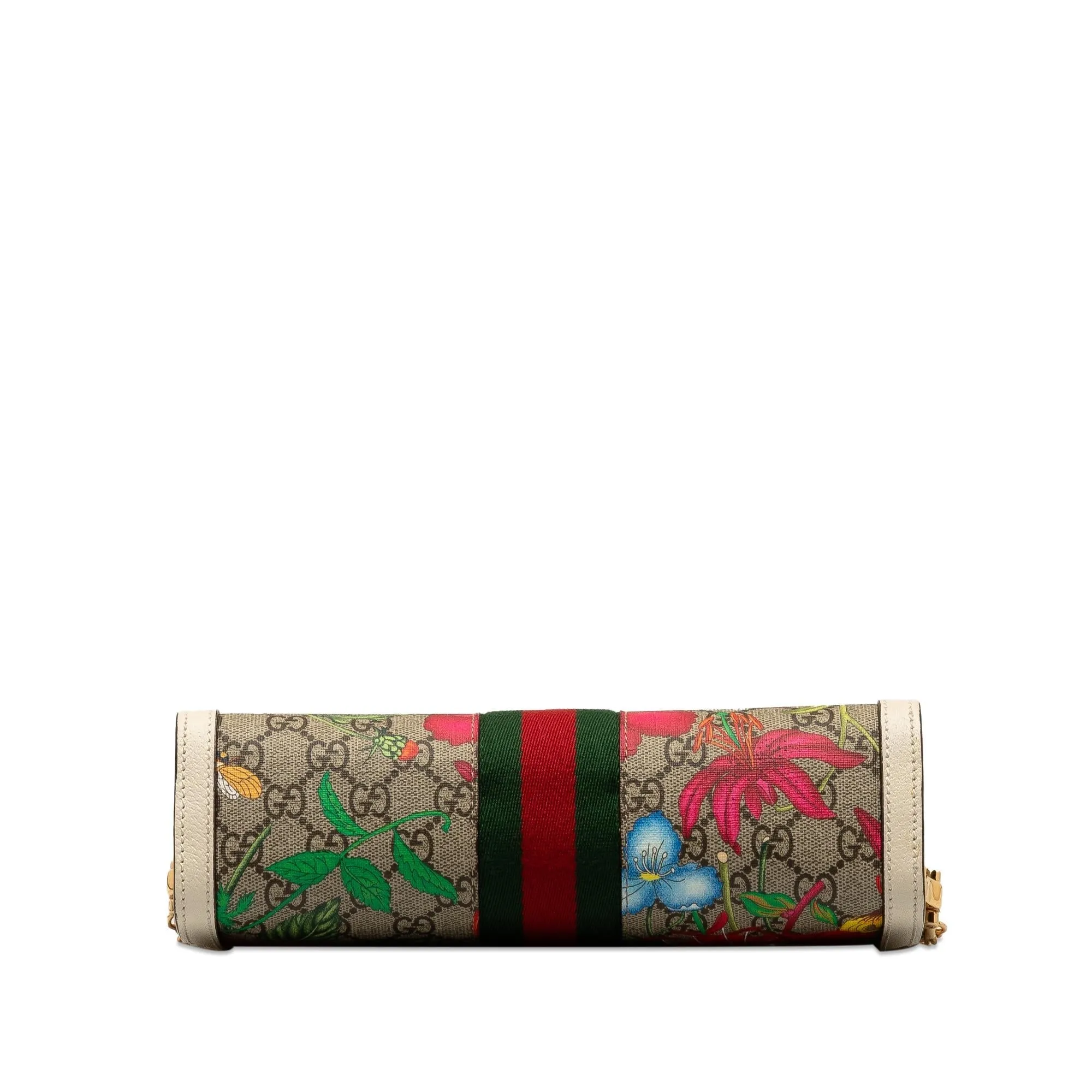 Gucci Small GG Supreme Flora Ophidia Chain Shoulder Bag (SHG-7xxXPR)