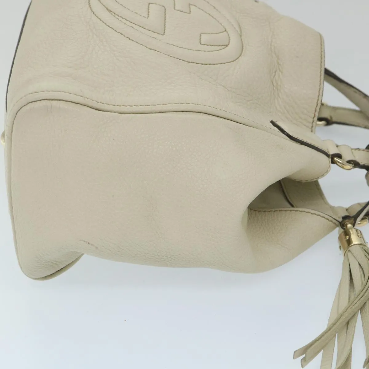 GUCCI Soho Shoulder Bag Leather 2way White 336751  57401
