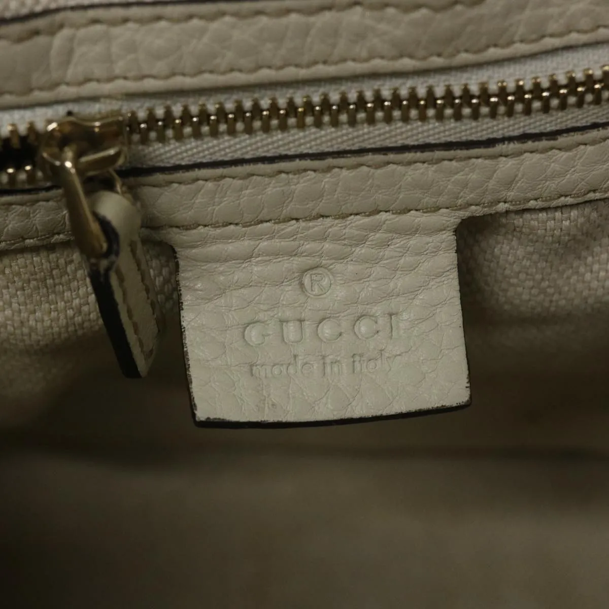 GUCCI Soho Shoulder Bag Leather 2way White 336751  57401