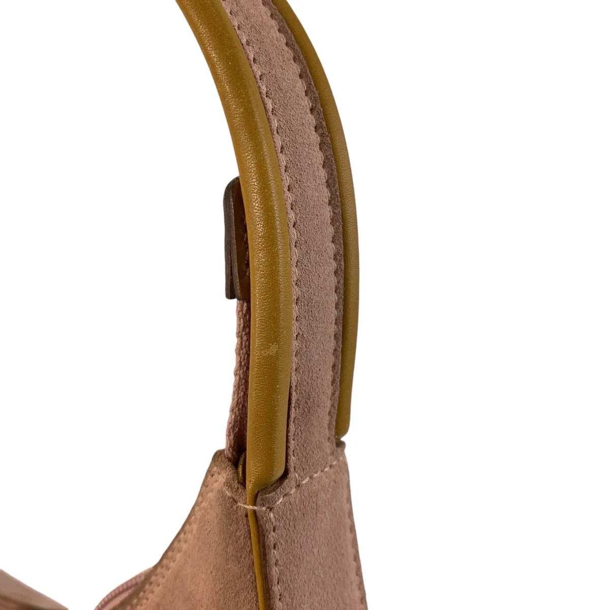 Gucci Suede Shoulder Bag Pink Gold Hardware