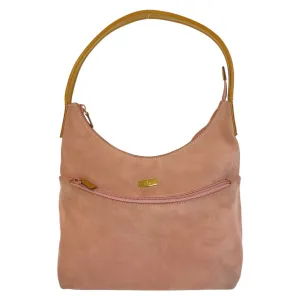 Gucci Suede Shoulder Bag Pink Gold Hardware