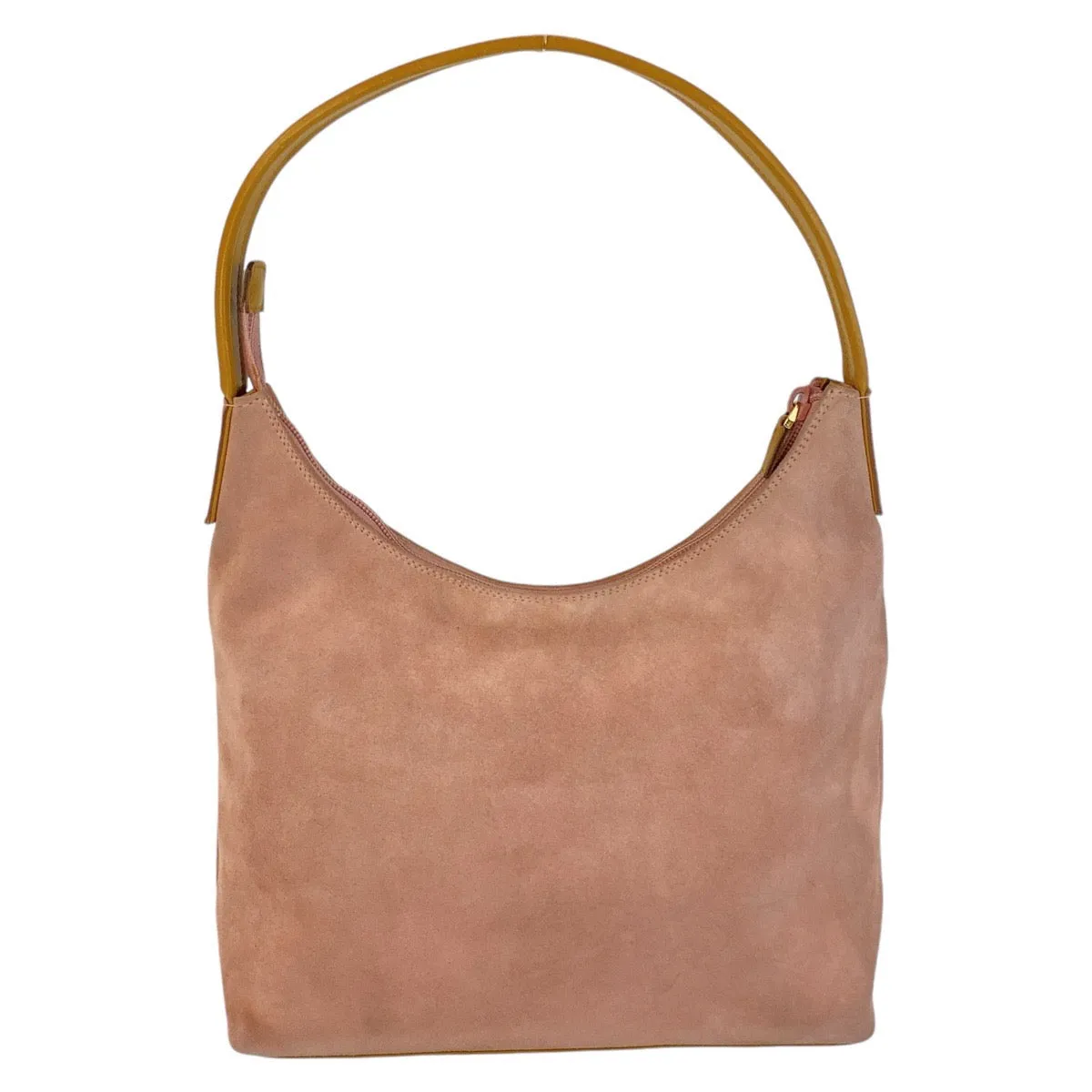 Gucci Suede Shoulder Bag Pink Gold Hardware