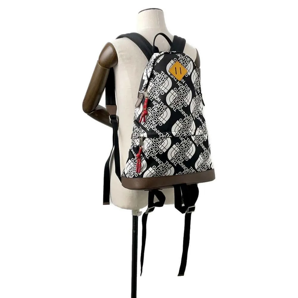 GUCCI The North Face Collaboration Backpack Black/White650288 Nylon Leather