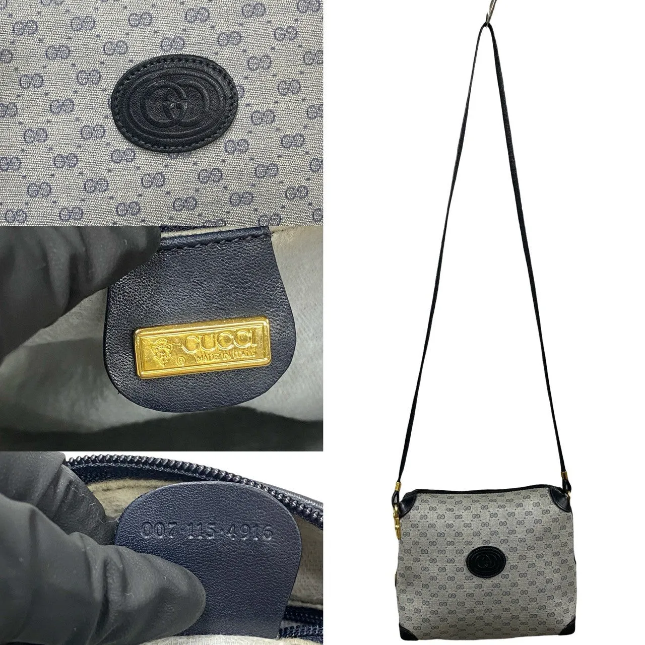 Gucci Vintage Micro GG Leather Shoulder Bag