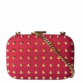 Gucci Alcantara Studded Broadway Clutch