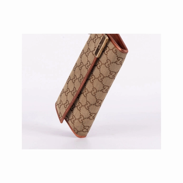 Gucci Brown GG Canvas Long Wallet