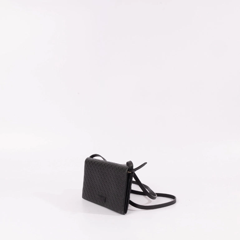 Gucci Embossed Microguccissima Wallet On Crossbody Strap