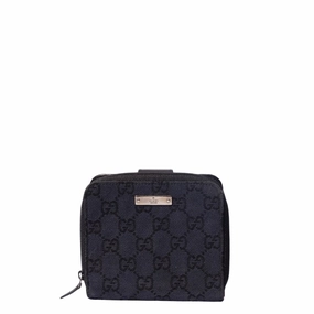 Gucci GG Canvas Compact Zip Around Coin Wallet