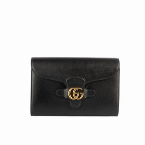 Gucci GG Marmont Black Leather Clutch