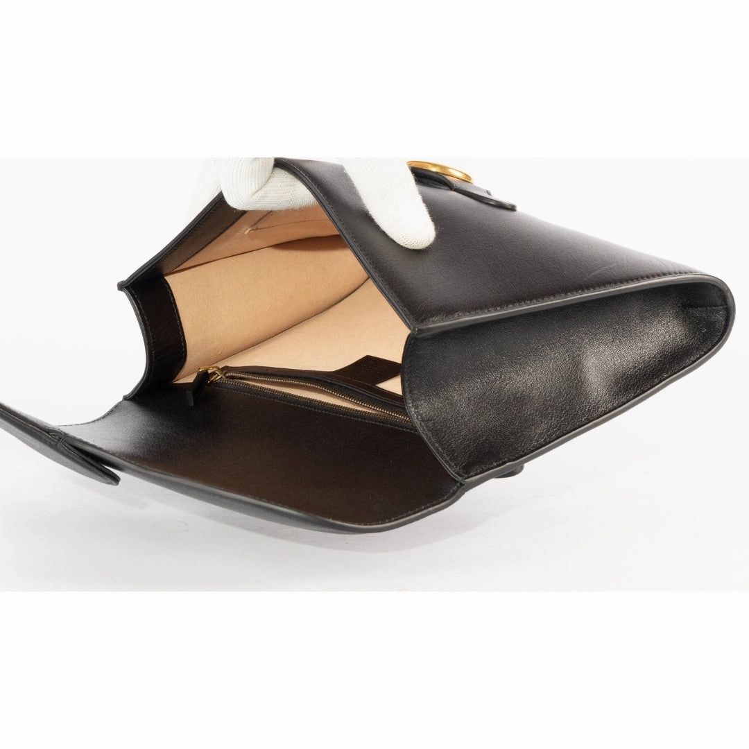 Gucci GG Marmont Black Leather Clutch