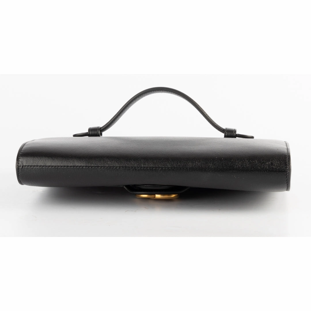 Gucci GG Marmont Black Leather Clutch