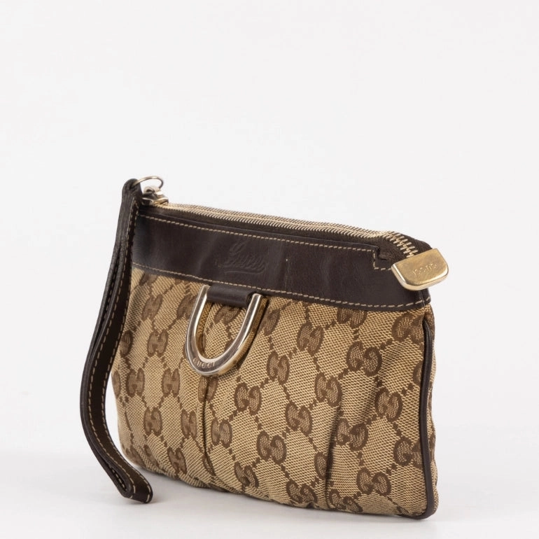 Gucci GG Monogram D Ring Wristlet