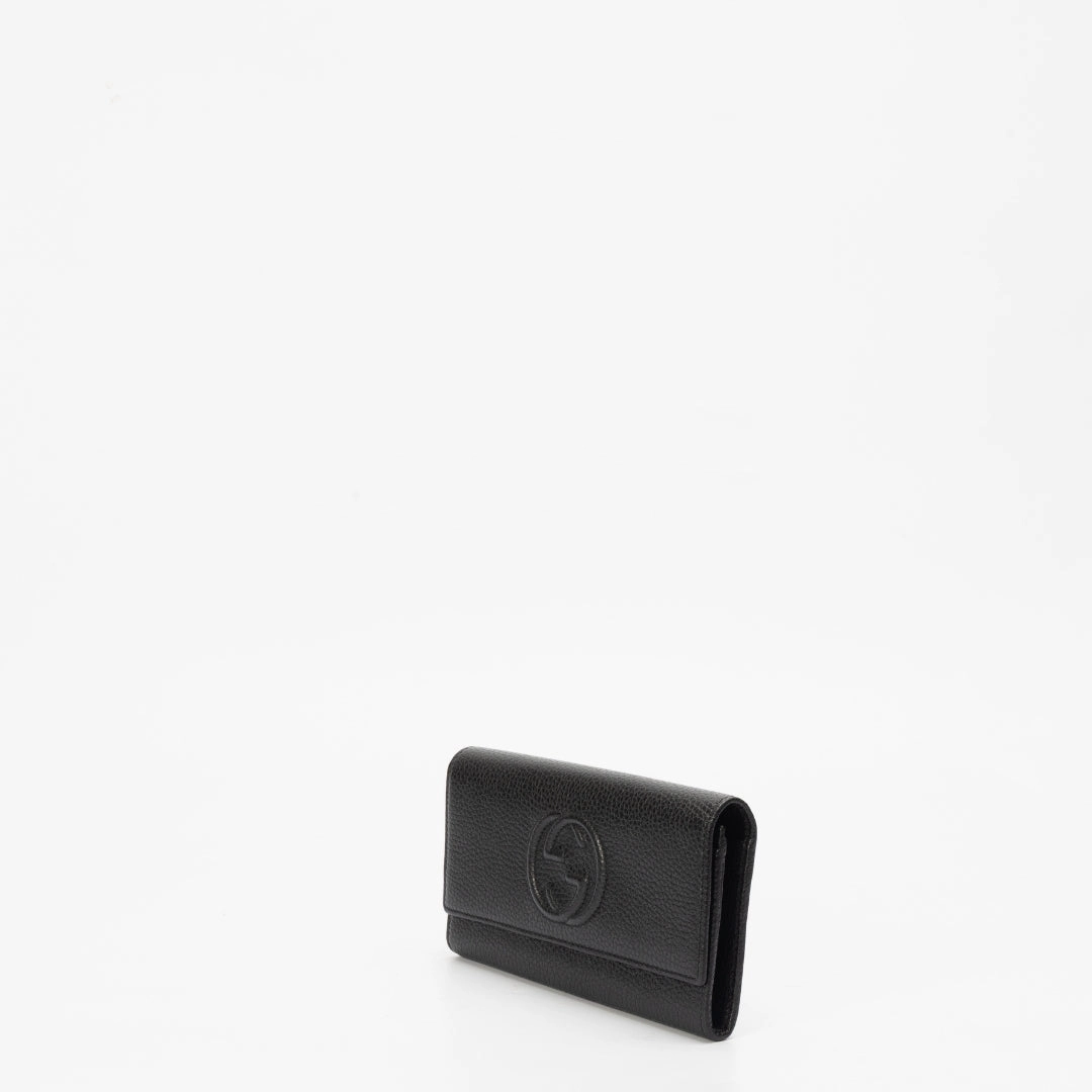 Gucci Leather Soho Continental Flap Wallet