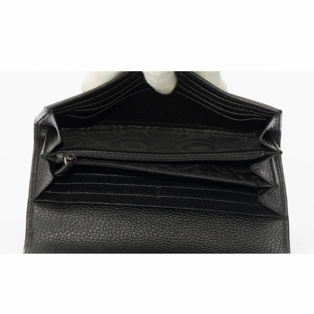 Gucci Leather Soho Continental Flap Wallet