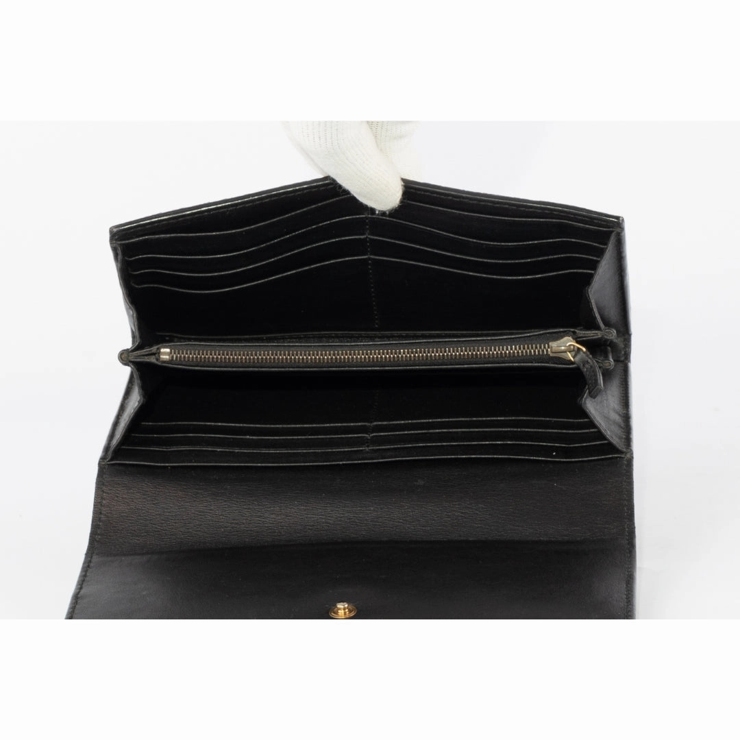 Gucci Python Bright Horsebit Accent Wallet