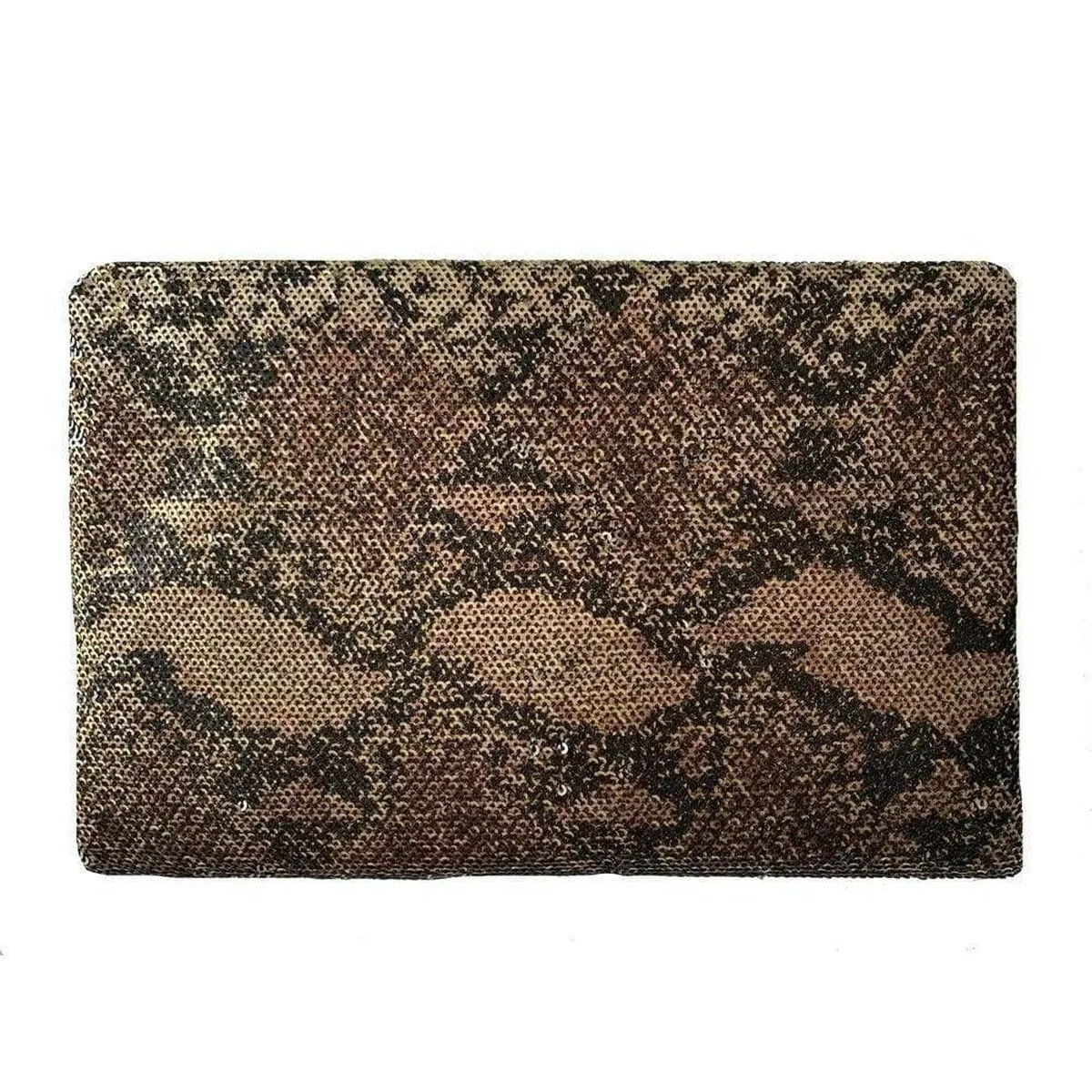 Harlow Gold Black and Bronze Sequin Envelope Clutch