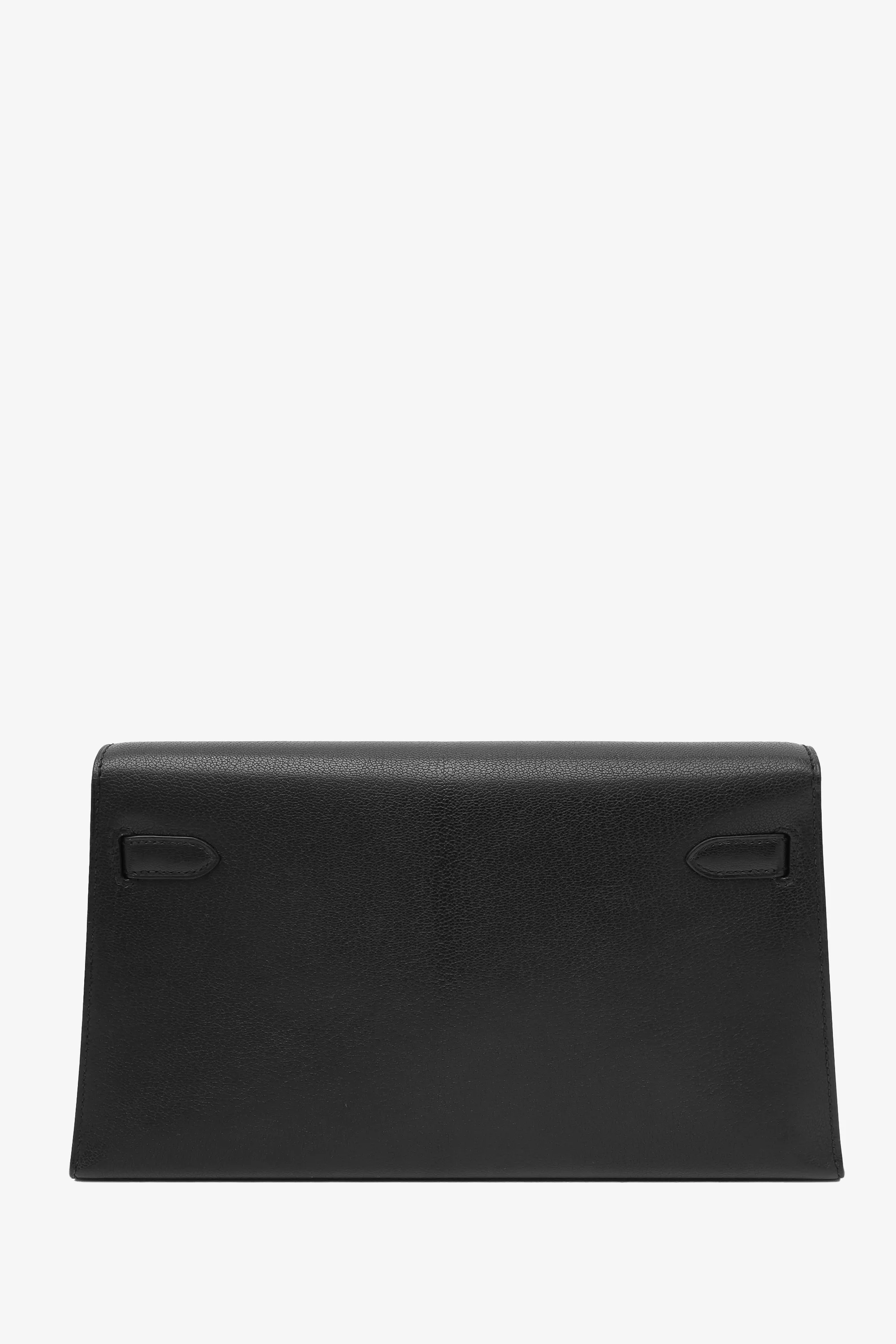 Herms 2023 Noir Chevre Chamkila Kelly Elan Shoulder Bag
