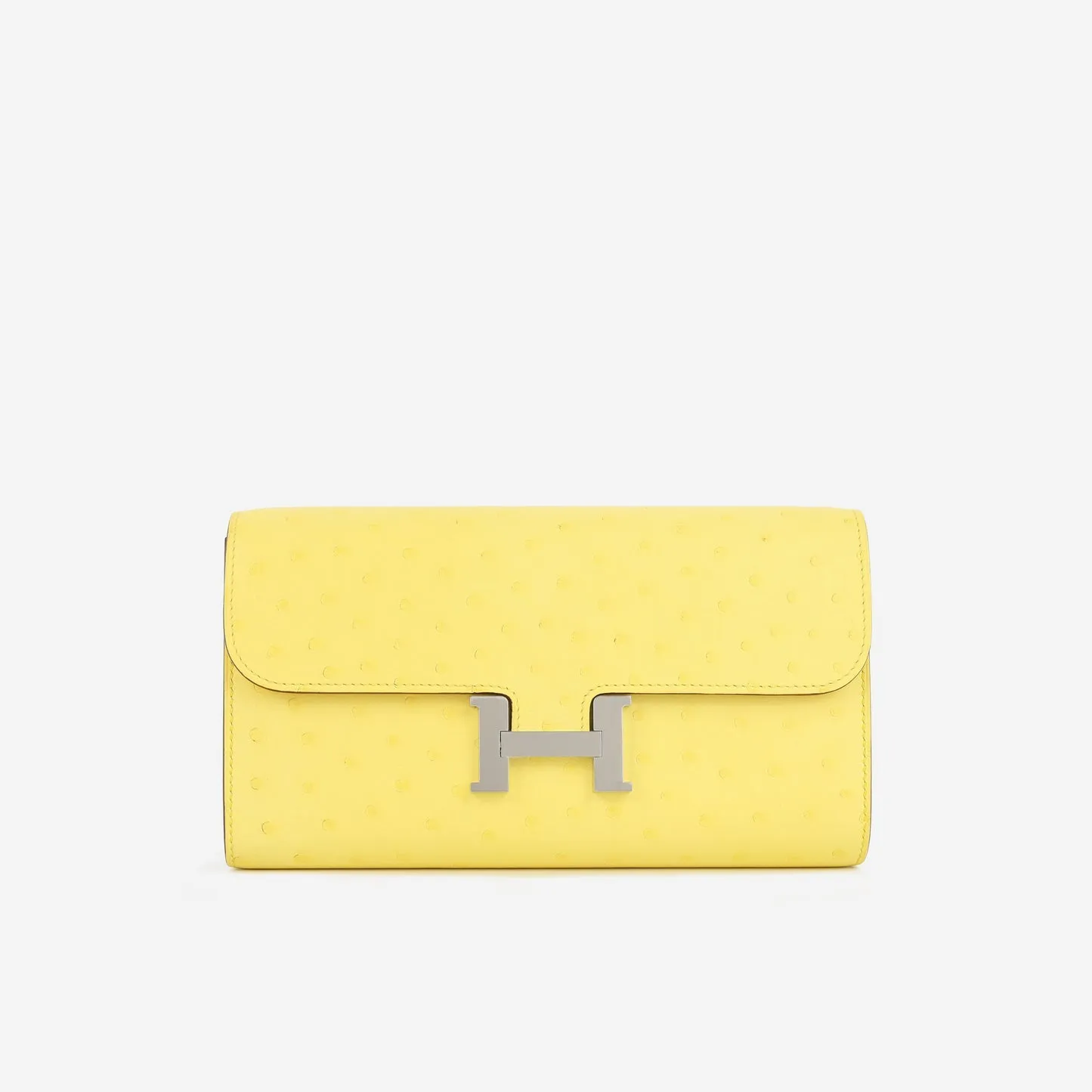 Herms - Constance To Go - Jaune Citron Ostrich PHW - Brand New - 2024