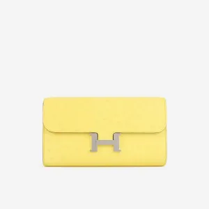 Herms - Constance To Go - Jaune Citron Ostrich PHW - Brand New - 2024