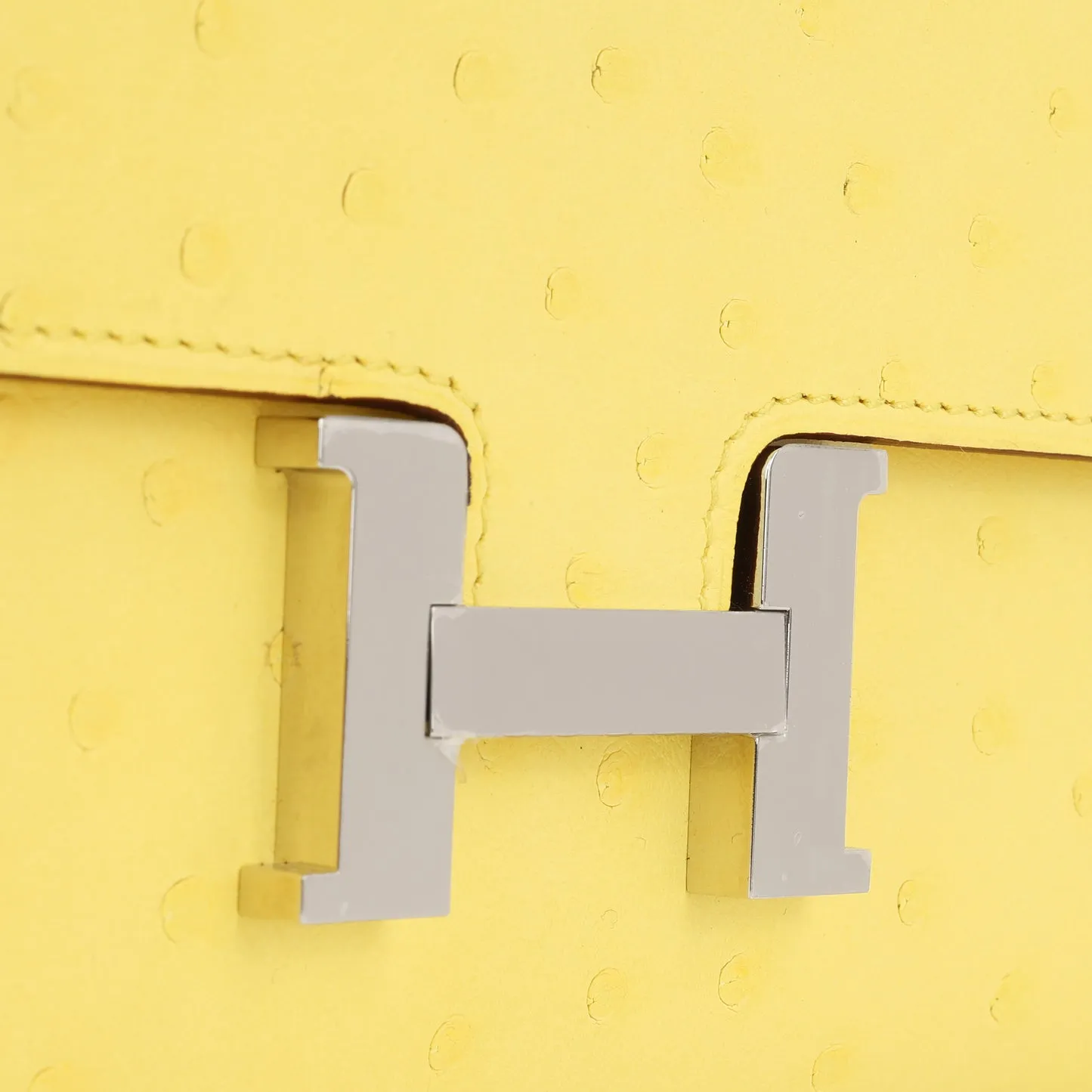 Herms - Constance To Go - Jaune Citron Ostrich PHW - Brand New - 2024