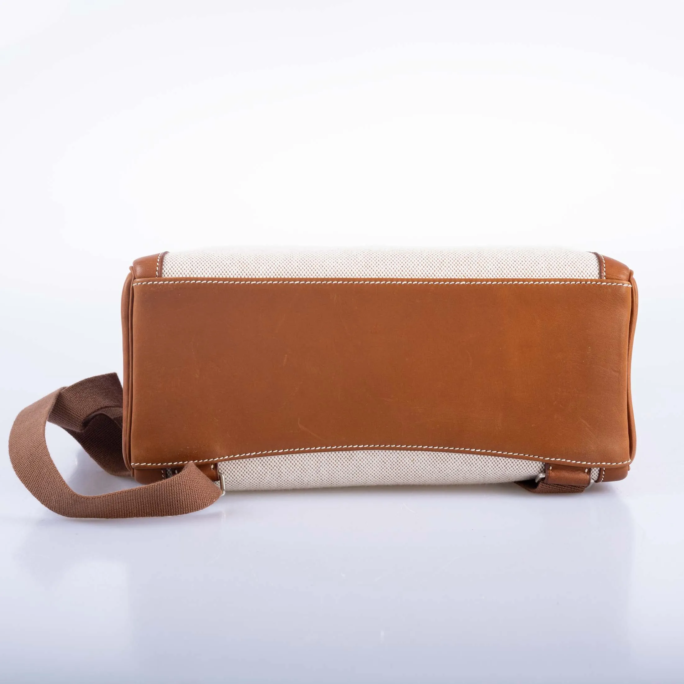 Herms Kelly a Dos Backpack Barenia And Toile Palladium Hardware