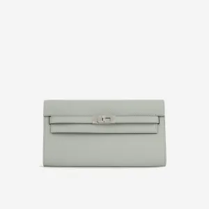 Herms - Kelly To Go Wallet - Bleu Glacier Epsom PHW - 2024 - Brand New
