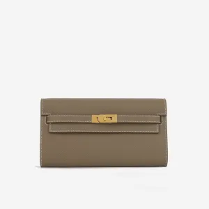 Herms - Kelly To Go Wallet - Etoupe Epsom GHW - 2025 - Brand New