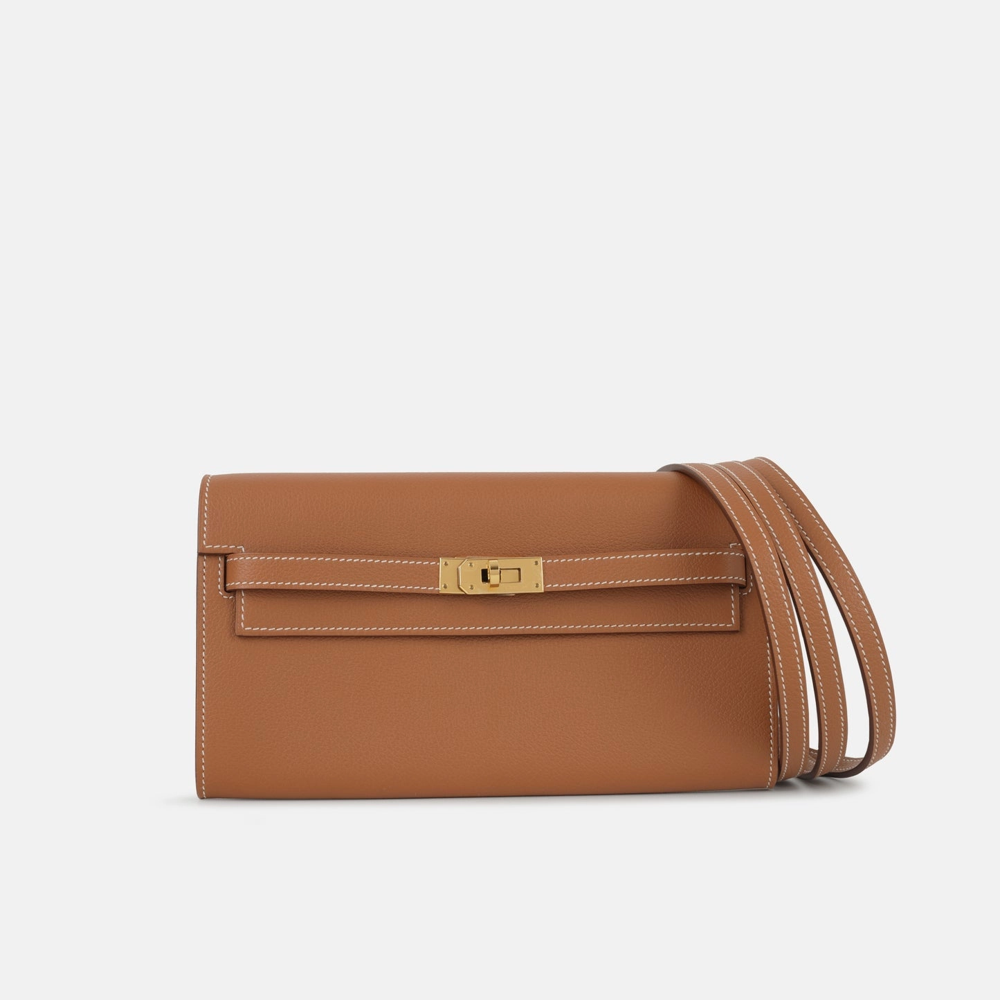 Herms - Kelly To Go Wallet - Gold Evercolor GHW - 2023 - Unused