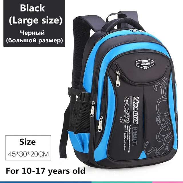 HLDAFA Backpack Schoolbag Children School Bags for Teenagers Boys Girls Big Capacity Waterproof Satchel Kids Book Bag Mochila