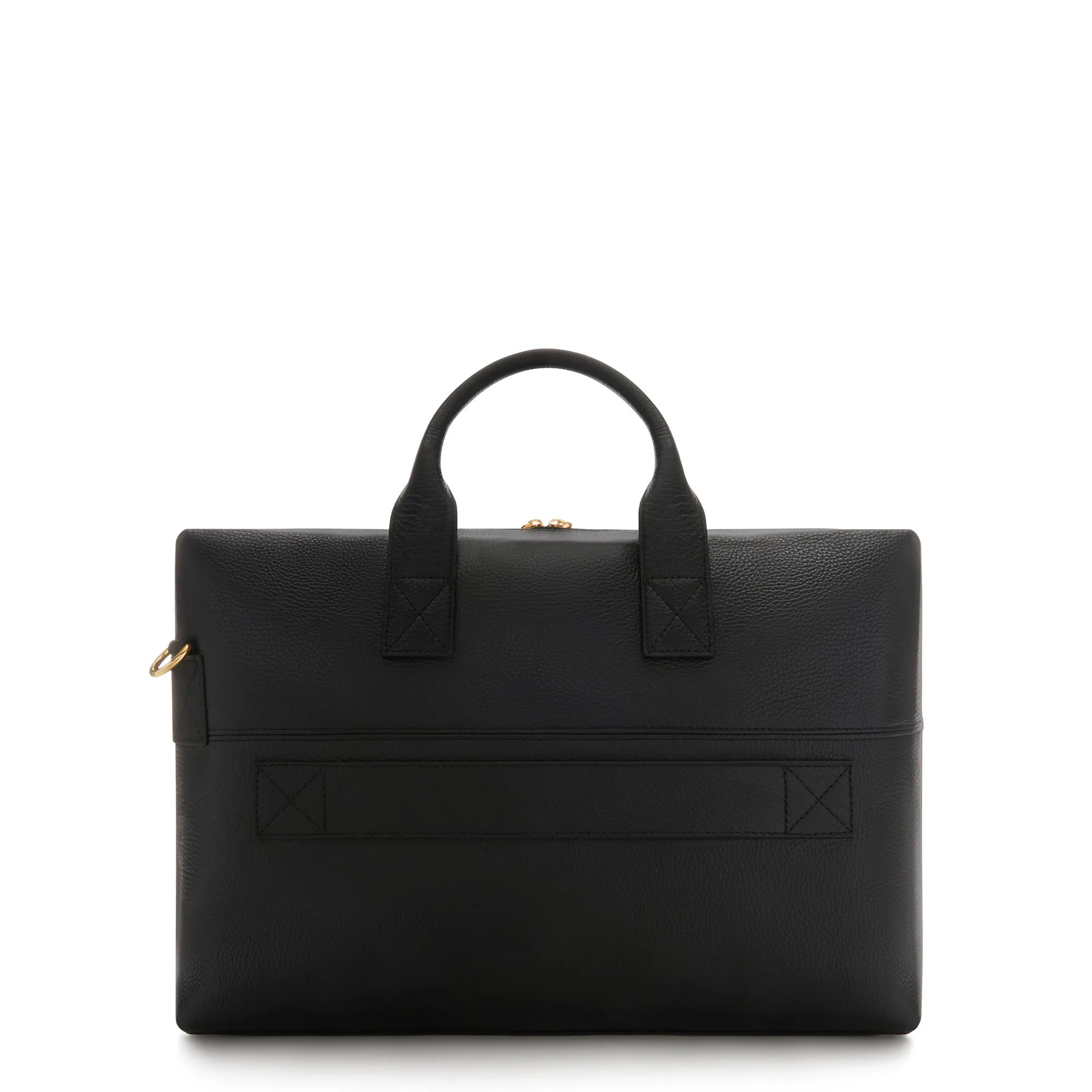Honor Anique black calfskin leather handbag with 16.4 inch laptop pocket