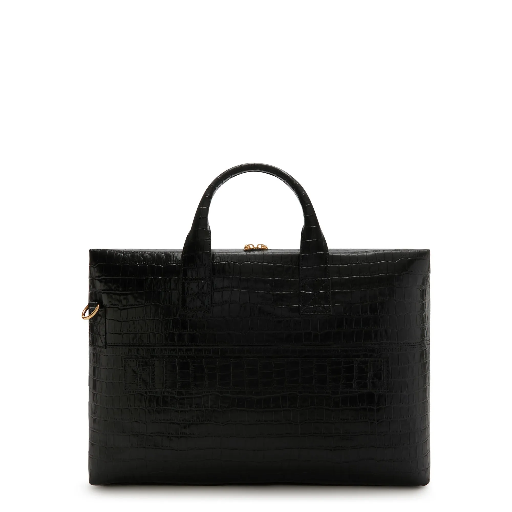 Honor Anique croco black leather handbag with 16.4 inch laptop pocket