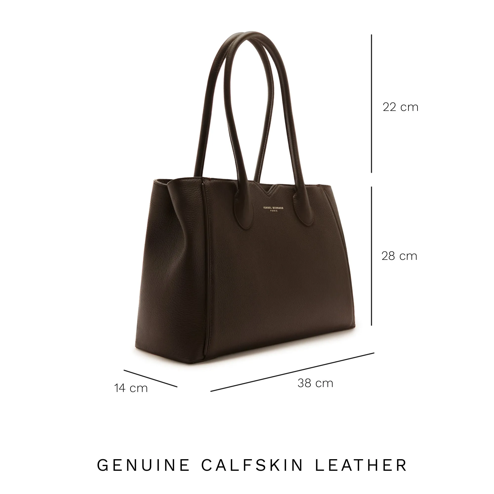 Honor Cloe brown calfskin leather handbag