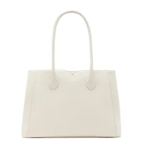 Honor Cloe cream calfskin leather handbag
