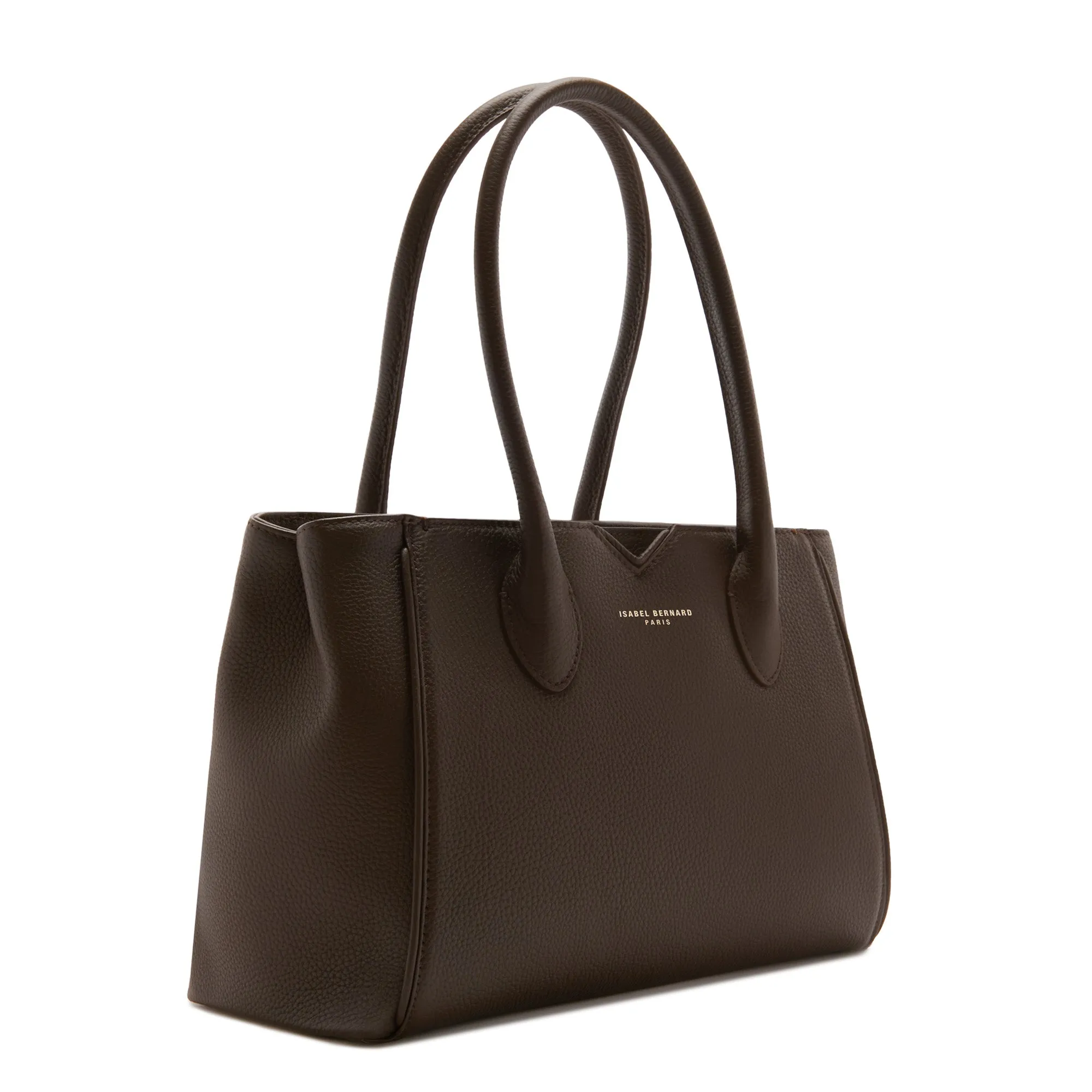 Honor Cloe Midi brown calfskin leather handbag