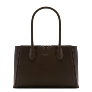 Honor Cloe Midi brown calfskin leather handbag