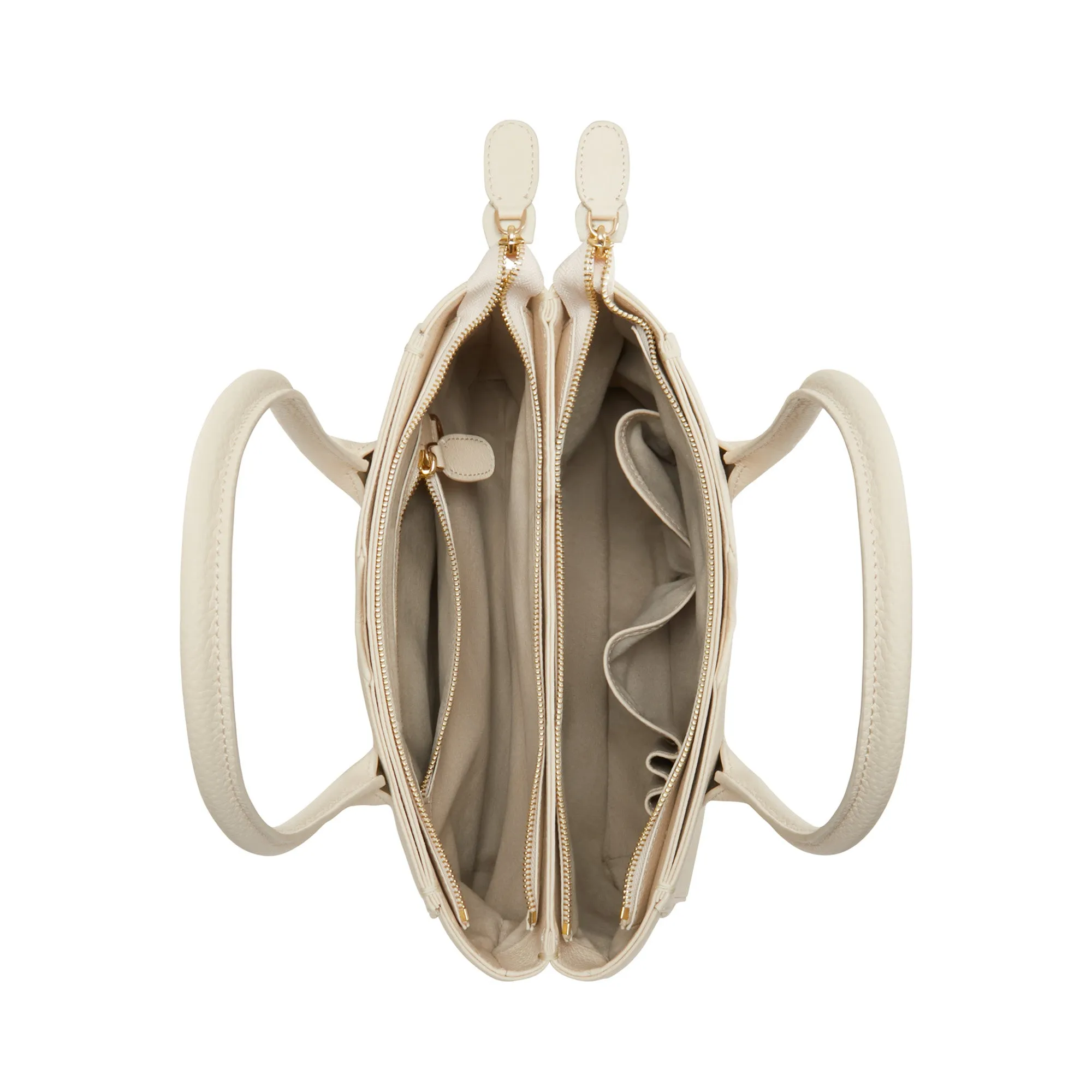 Honor Cloe Midi cream calfskin leather handbag