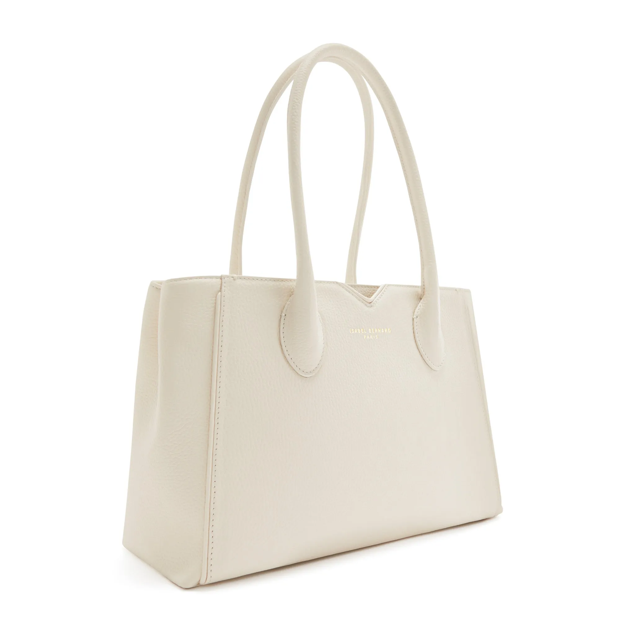 Honor Cloe Midi cream calfskin leather handbag
