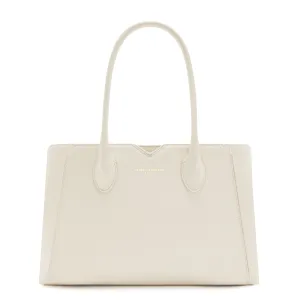 Honor Cloe Midi cream calfskin leather handbag