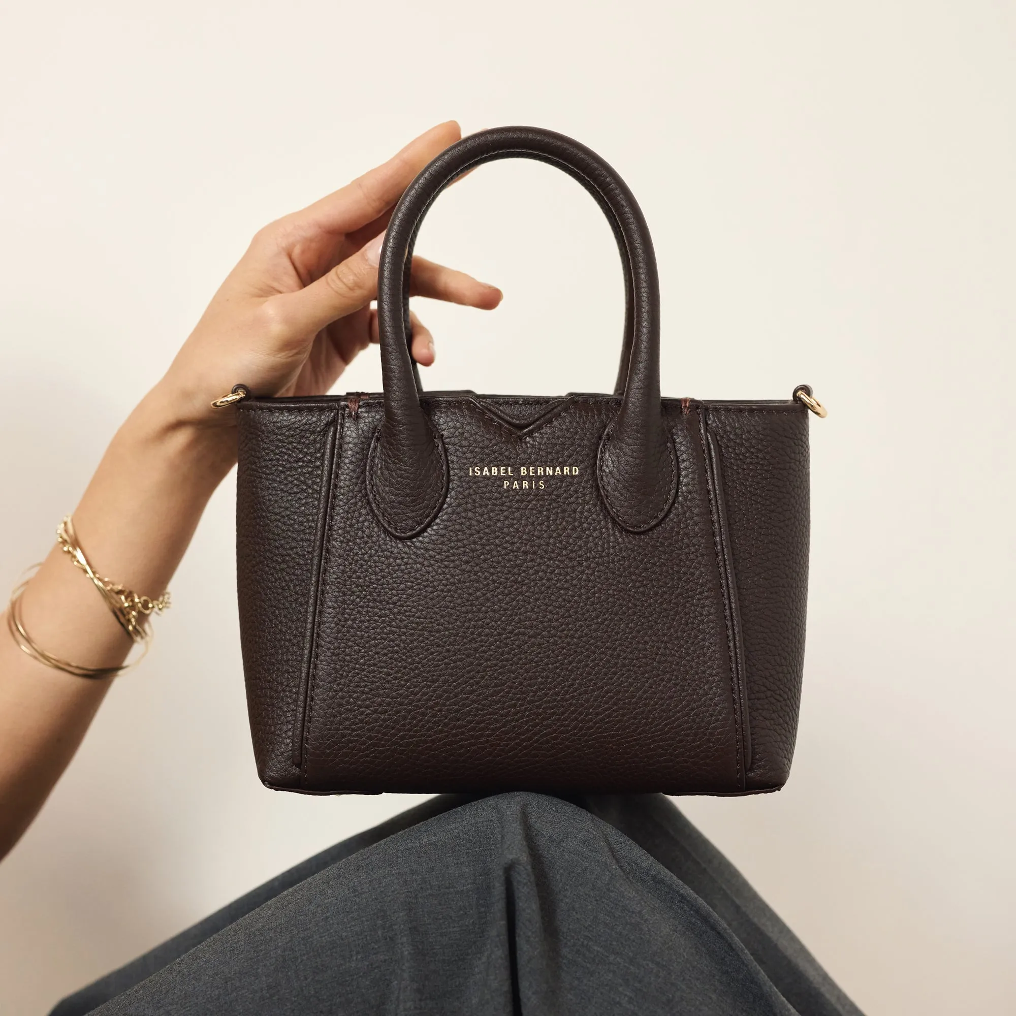 Honor Cloe Mini brown calfskin leather handbag
