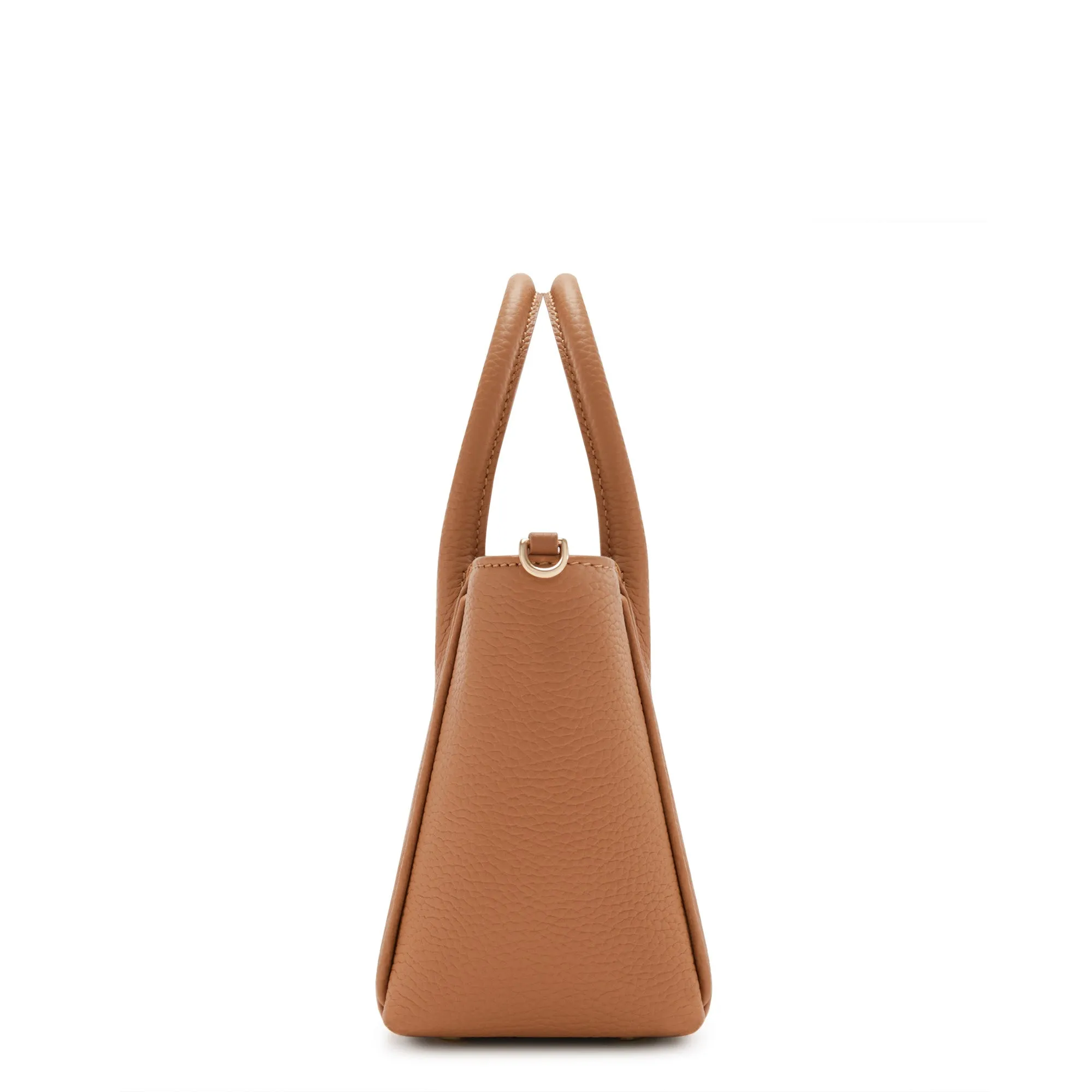 Honor Cloe Mini camel calfskin leather handbag