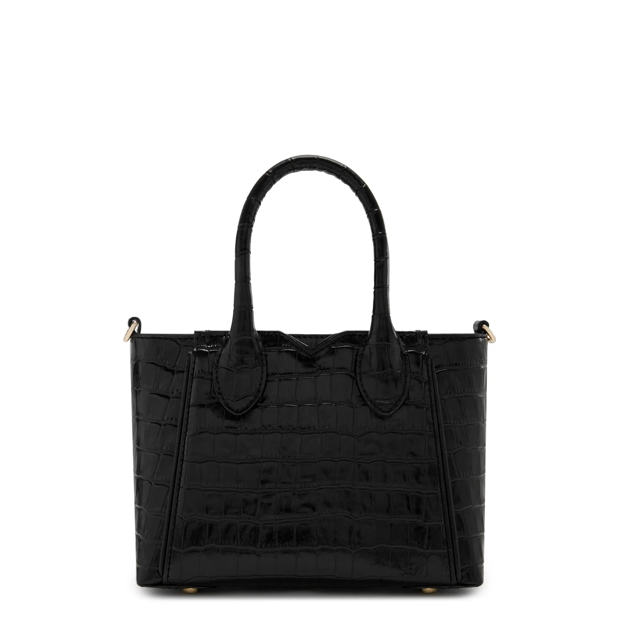 Honor Cloe Mini croco black calfskin leather handbag