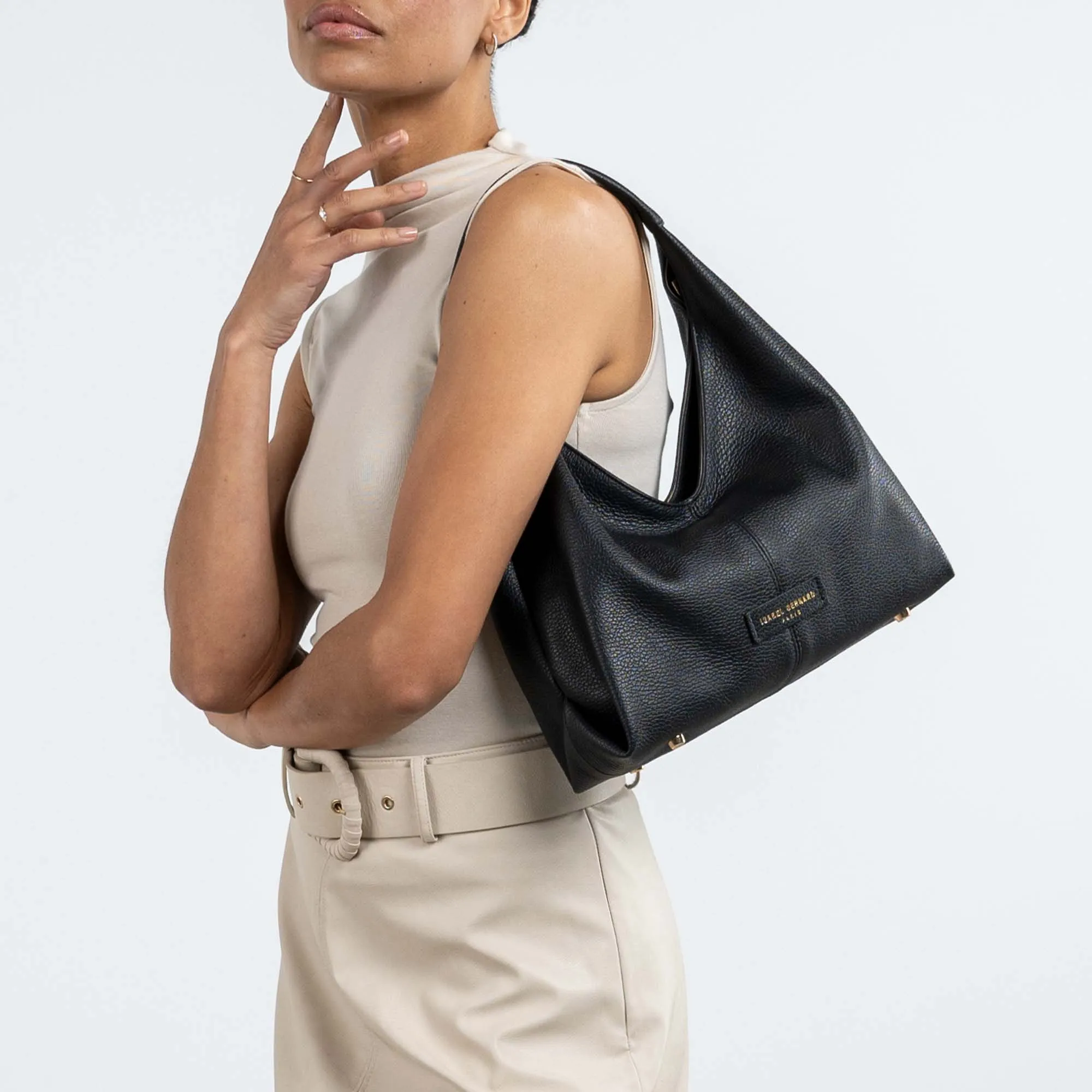 Honor Grace mini black calfskin leather handbag