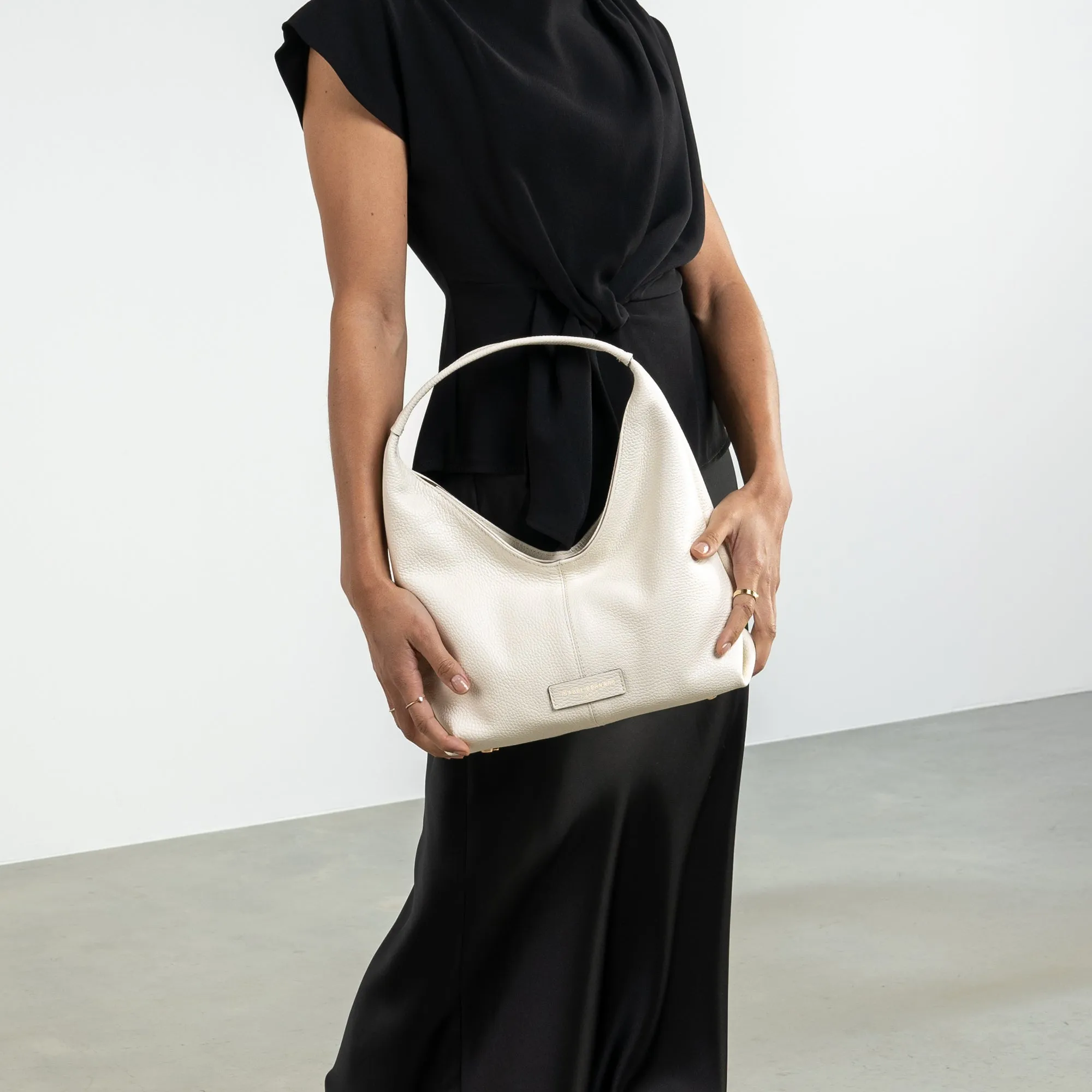 Honor Grace mini cream calfskin leather handbag