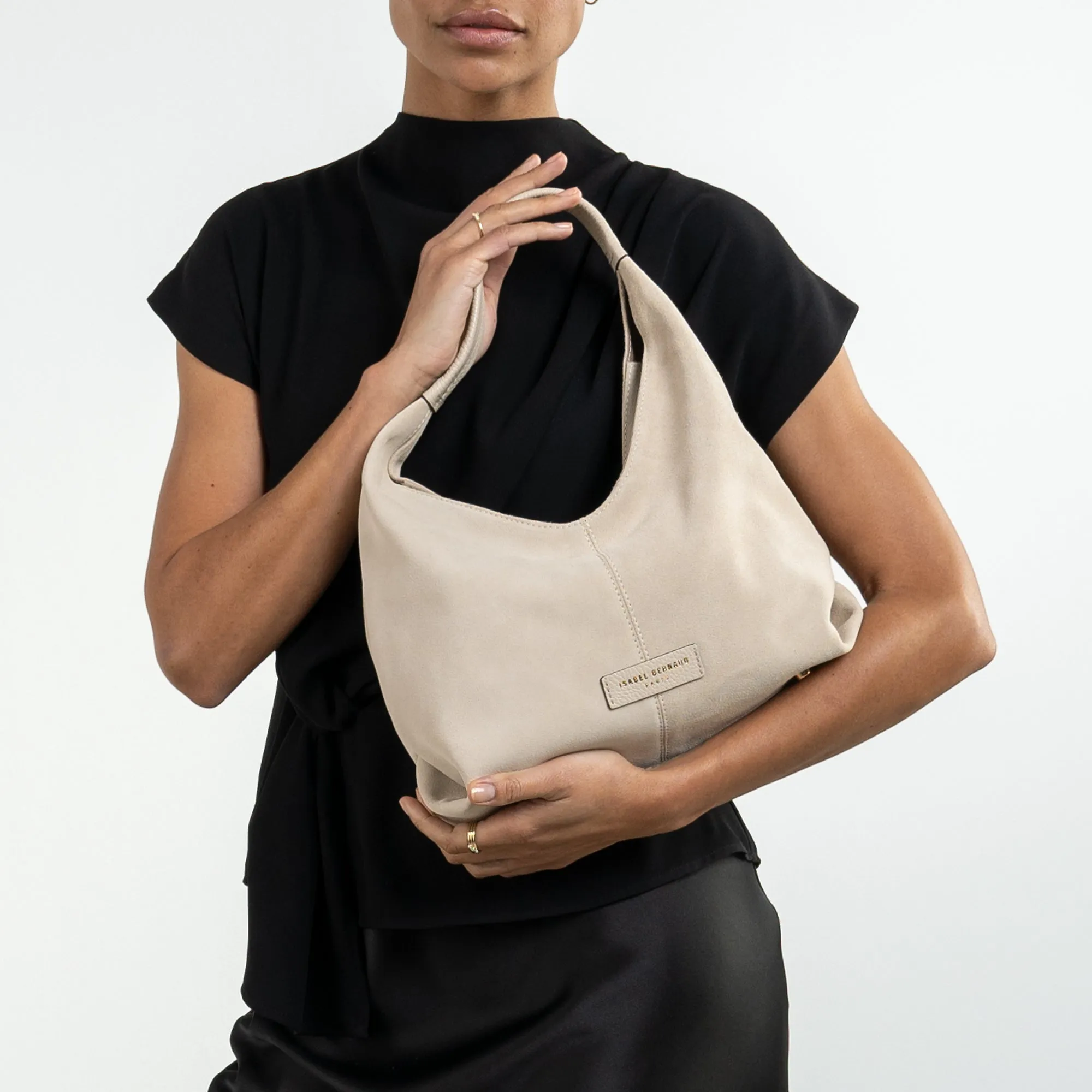 Honor Grace mini cream suede handbag