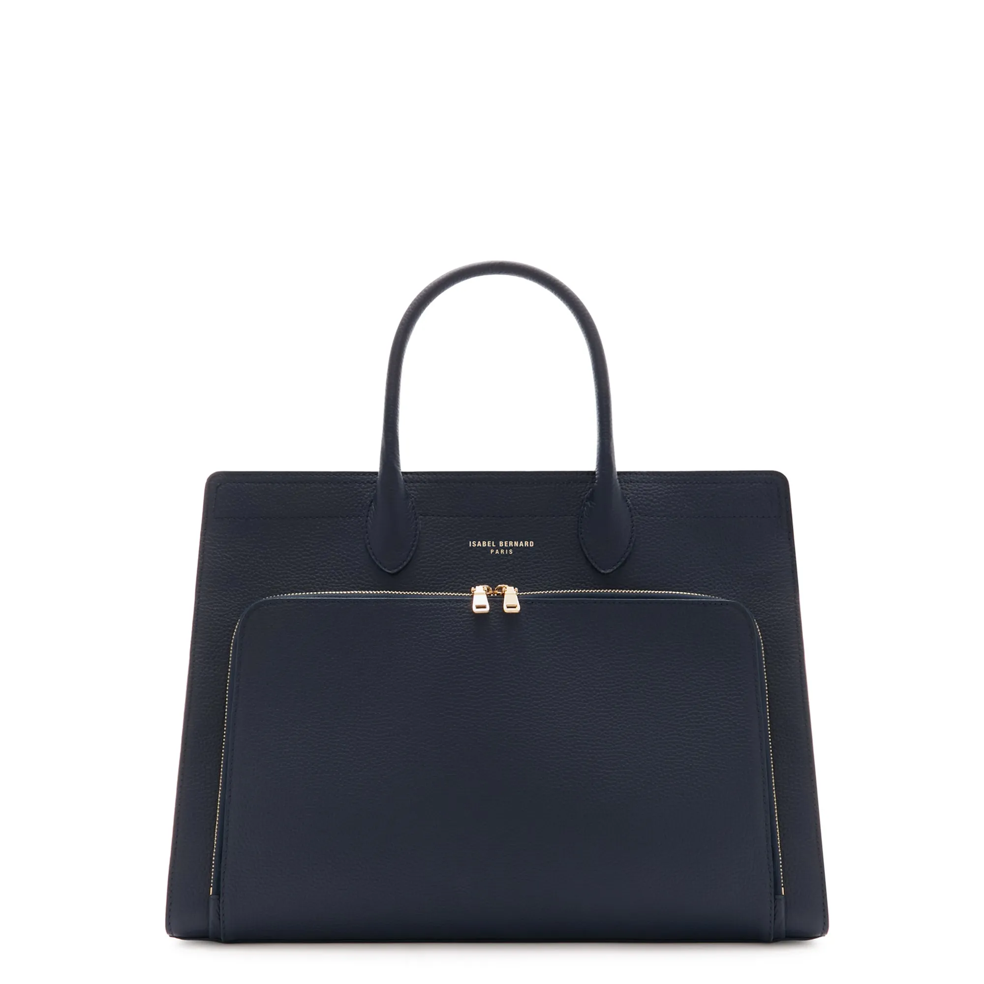 Honor Nadine blue calfskin leather handbag with 16.4 inch laptop pocket
