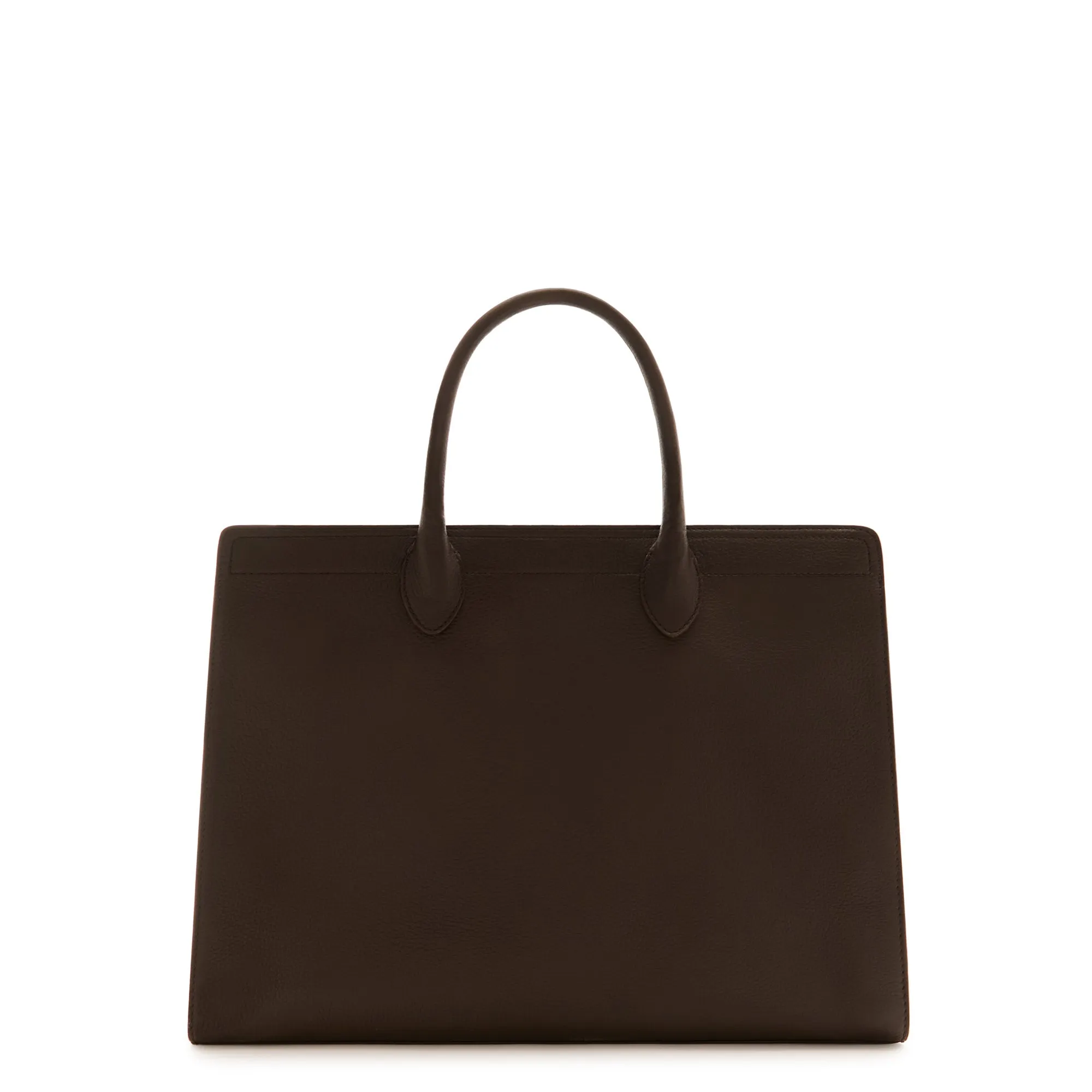 Honor Nadine brown calfskin leather handbag with 16.4 inch laptop pocket