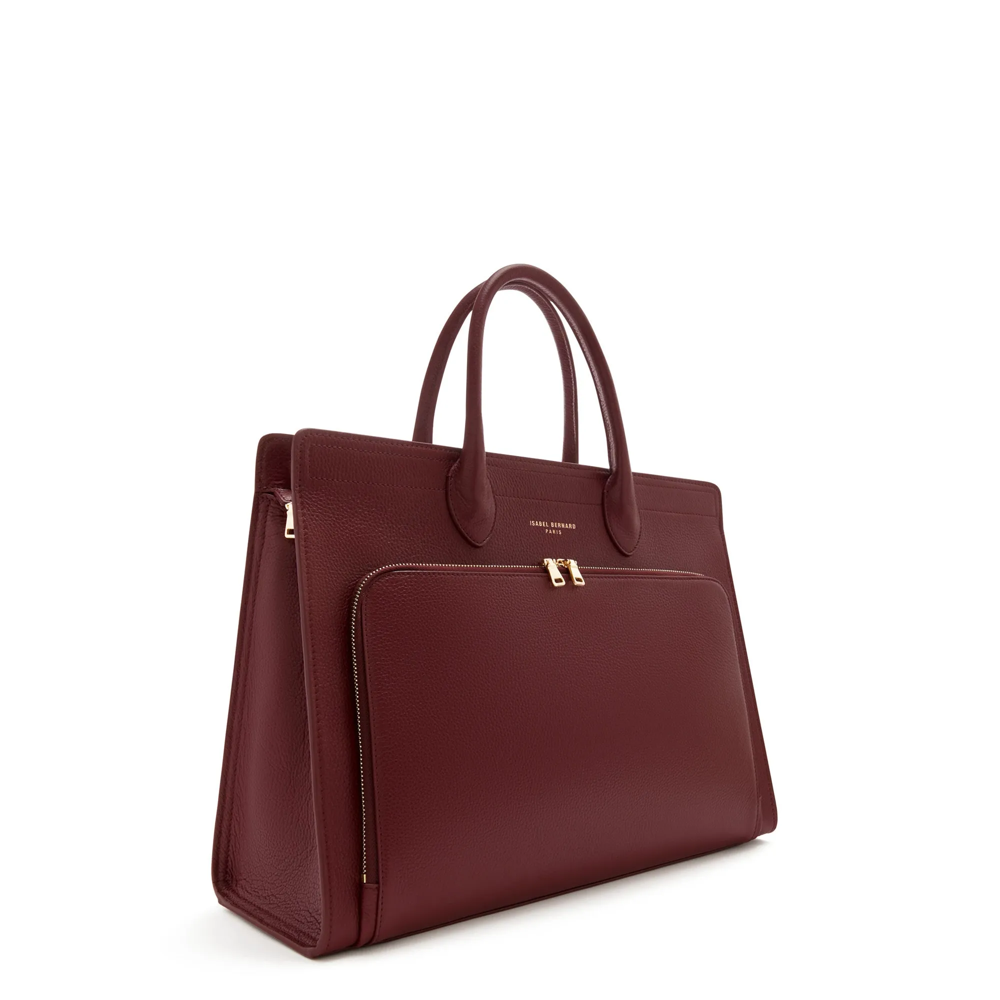 Honor Nadine red calfskin leather handbag with 16.4 inch laptop pocket
