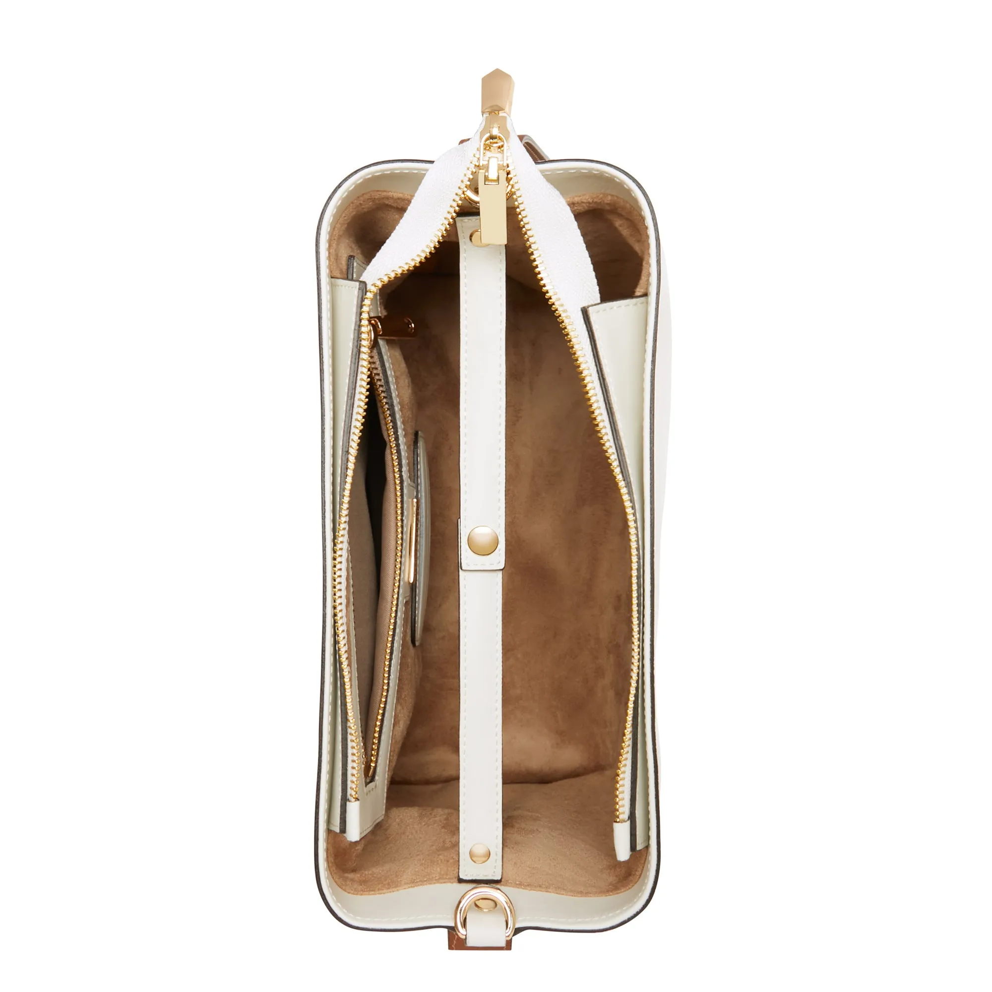 Honore Adriane Midi white leather shoulder bag calfskin leather